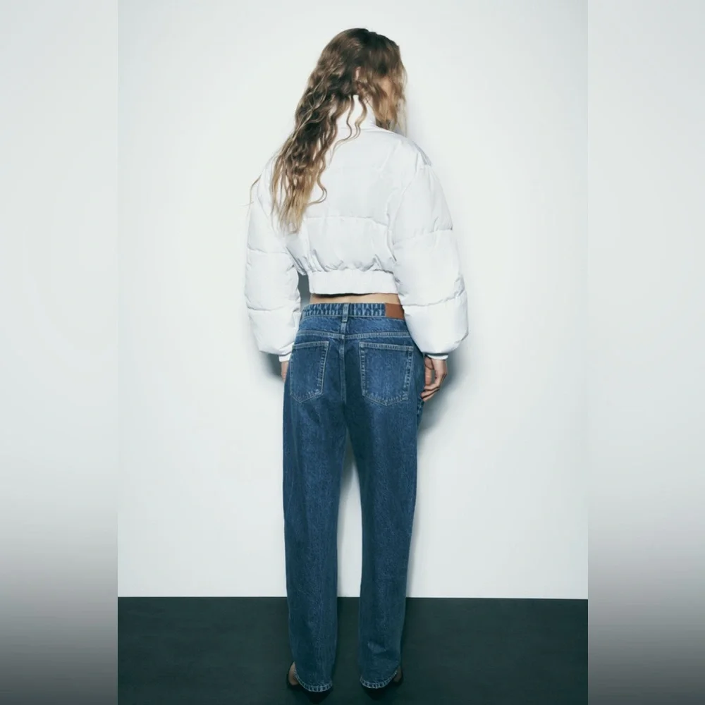 Zara Water And Wind Protection Cropped Puffer Anorak White Crop Jacket Small - Picture 7 of 12